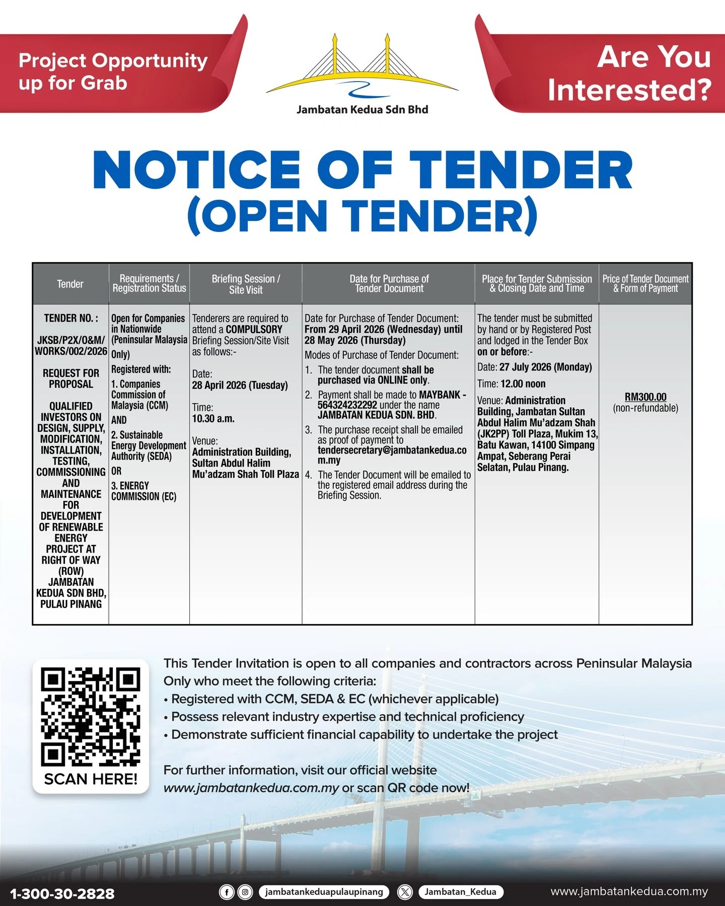 notice of tender 20 april (2)